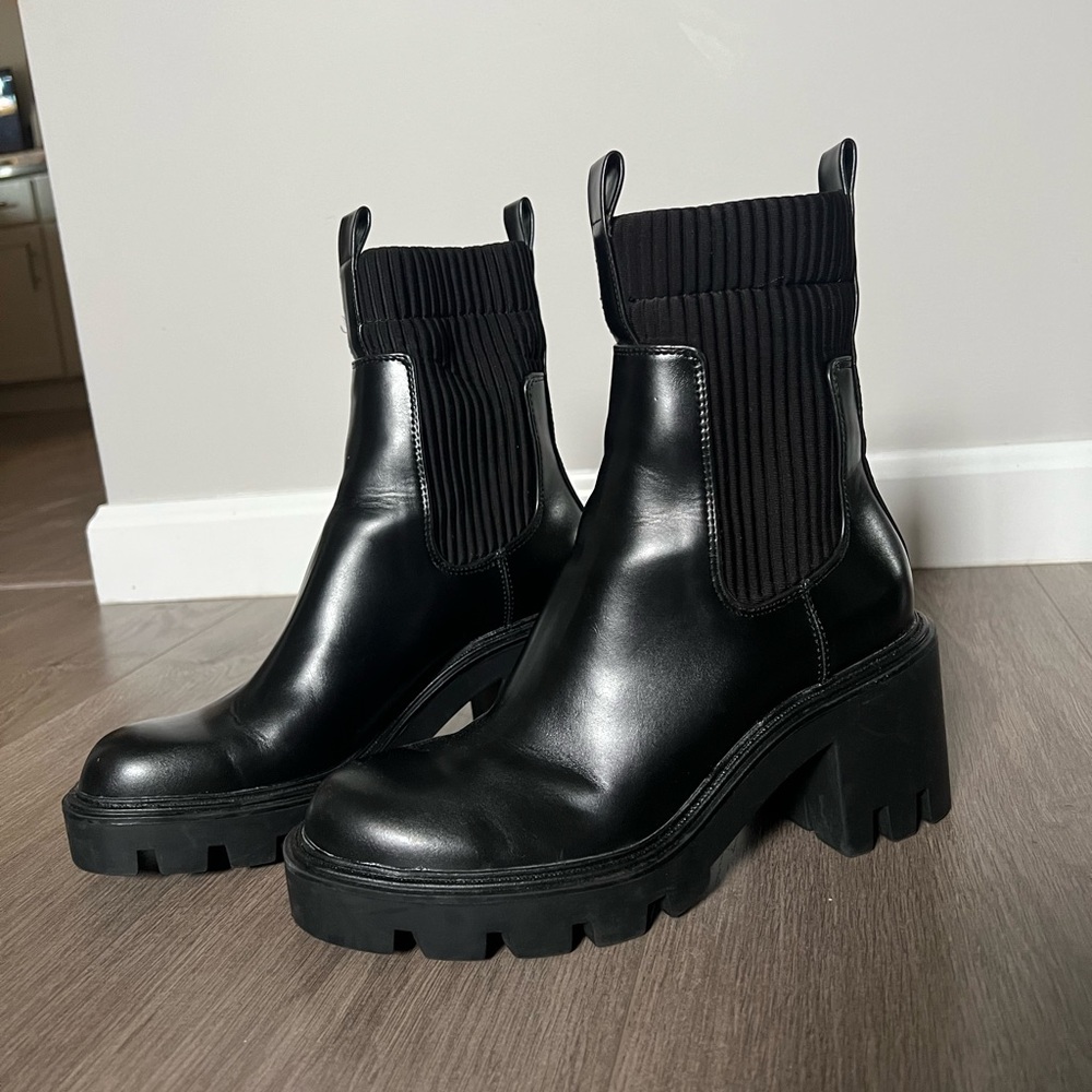 Zara lug sole boots